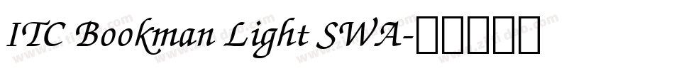 ITC Bookman Light SWA字体转换